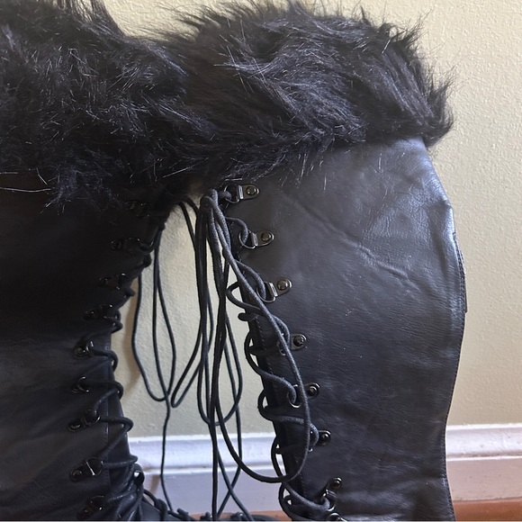 Dollskill Widow God Forsaken Knee High boots 11 - Picture 3 of 7